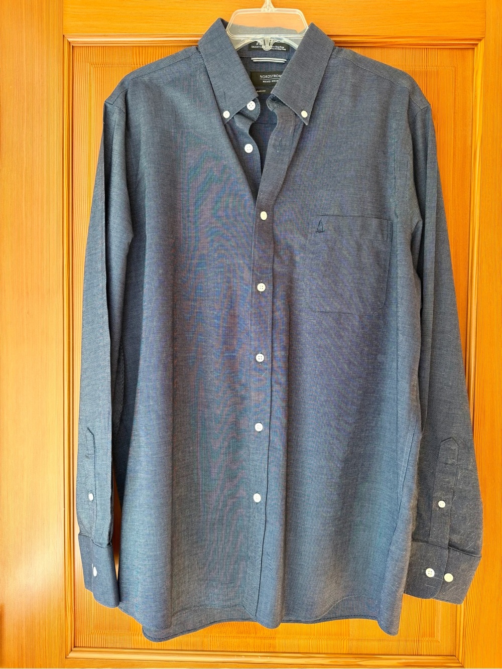 Men’s Nordstrom Men's Shop Smartcare Button Down Shirt Blue Size L NWOT